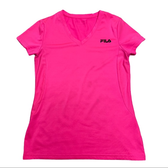 Fila Workout Highlighter Pink T-shirt Size Small - Picture 3 of 6